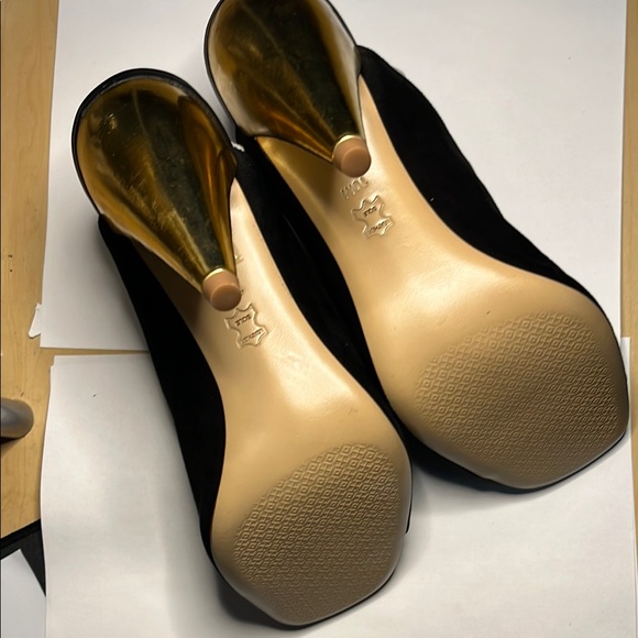 Tory Burch Black and Gold Mules - Picture 3 of 3